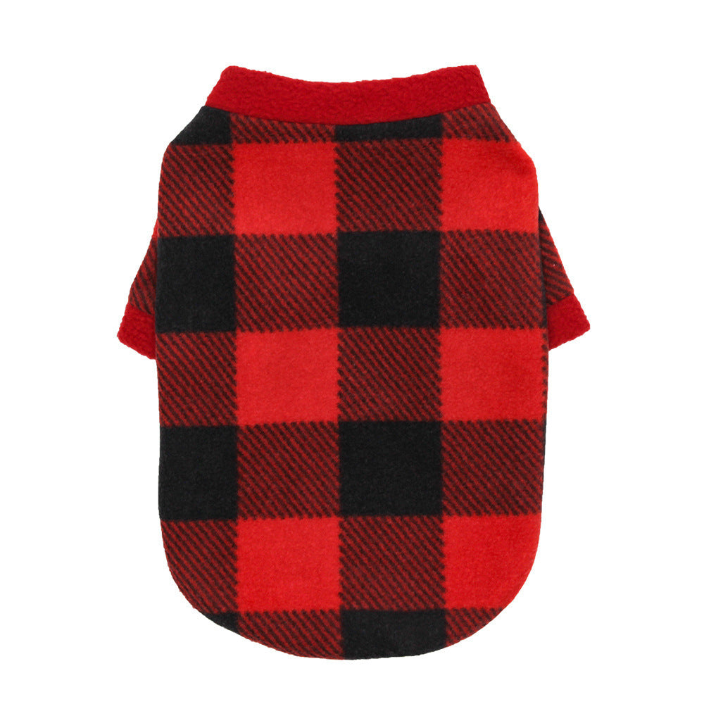 Christmas Dog Clothes Warm Fleece