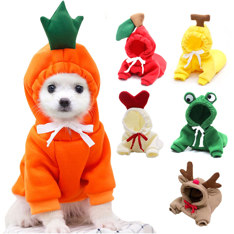 Hoodies Winter Warm Fleece Pet Clothing