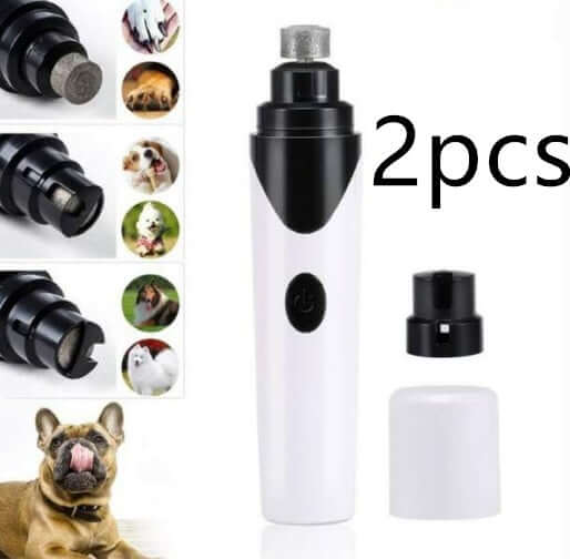 Pet nail grinder for dogs and cats, low noise and vibration, painless nail trimming tool.